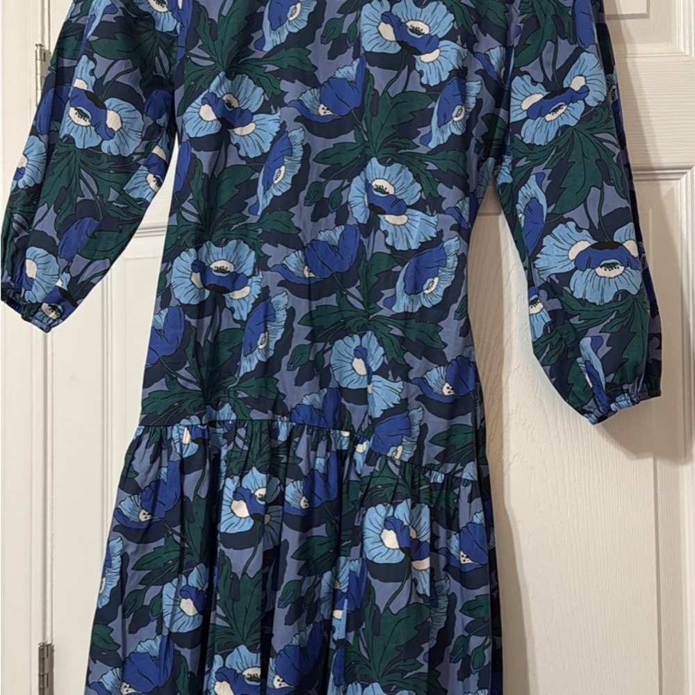 La Roque Liberty print dress with tie. NWOT XS